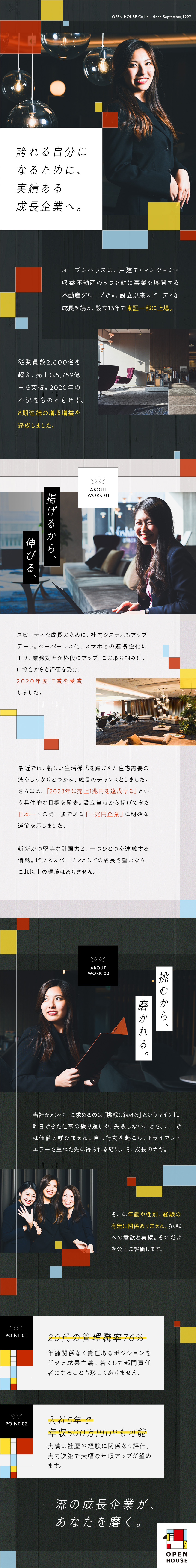 株式会社オープンハウス もっと上を目指したい人のための営業職 平均年収１千万円以上 のpick Up 転職ならdoda デューダ