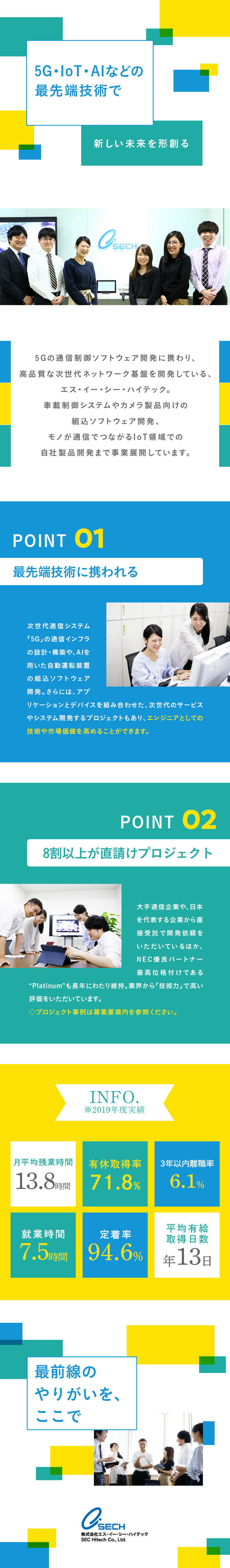 株式会社エス イー シー ハイテック Itエンジニア 5g Iot Aiに関わる 年休126日 勤務地 品川区 我孫子市のpick Up 転職ならdoda デューダ