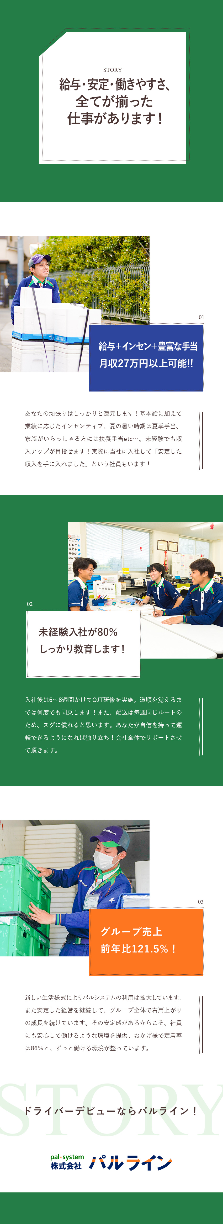 株式会社パルライン パルシステムグループ 生協のルート配送 社員定着率86 未経験歓迎 土日休み 勤務地 昭島市 大田区 八王子市 ほかのpick Up 転職ならdoda デューダ