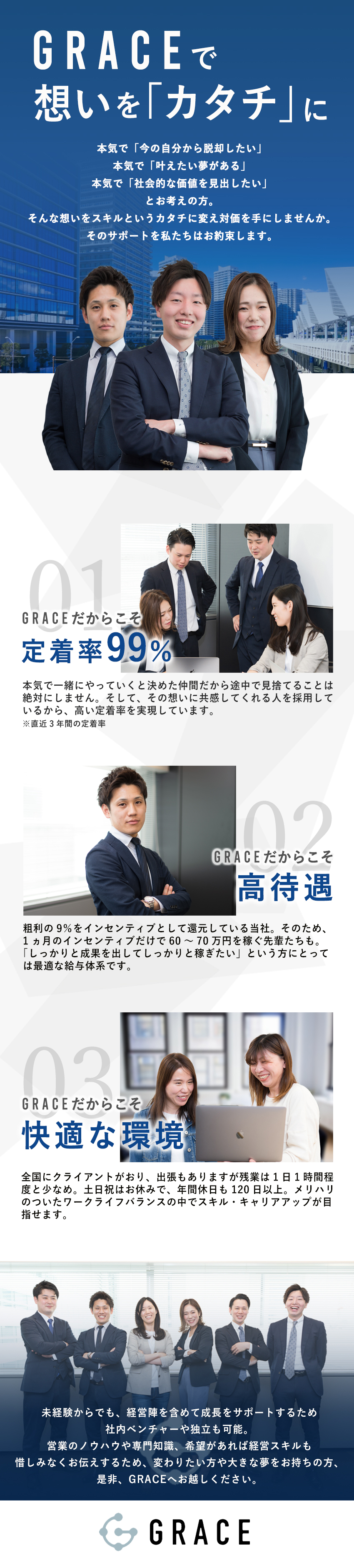 株式会社ｇｒａｃｅ 提案営業 未経験可 インセンティブ有 将来の独立起業を支援 勤務地 横浜市西区のpick Up 転職ならdoda デューダ