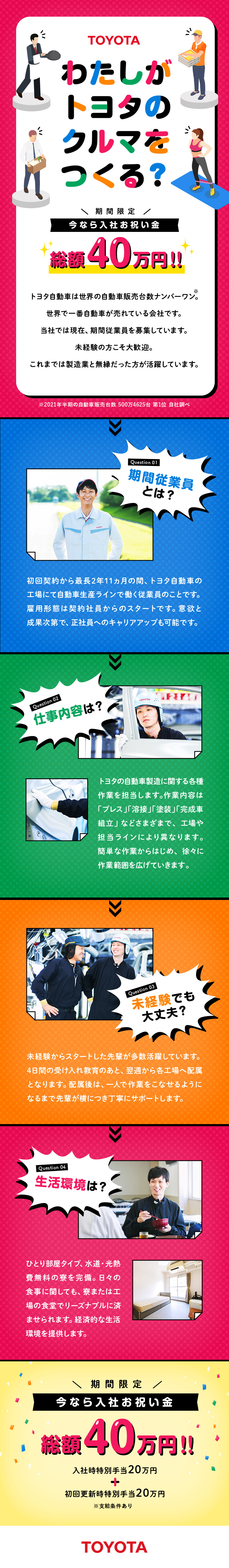 トヨタ自動車株式会社／トヨタ車の製造／未経験から手に職をつける 