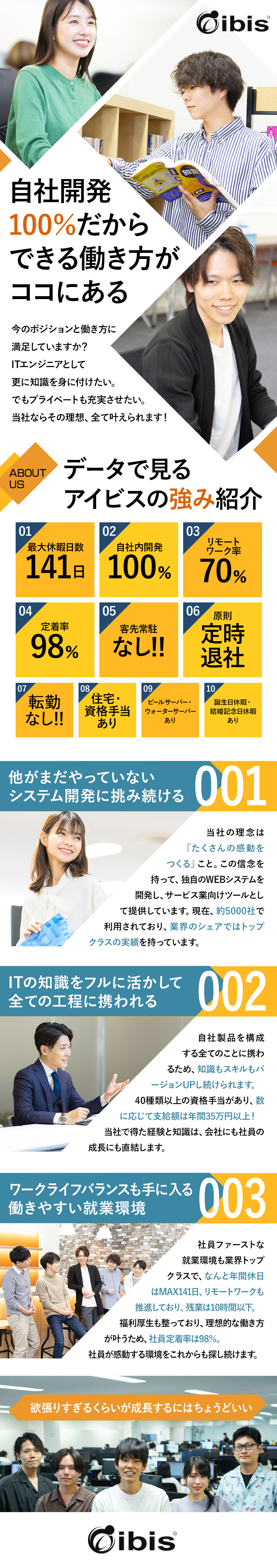 IT知識を活かして選べる働き方！在宅勤務も可★／メーカー×自社内開発100％！自由な発想を活かせる／土日祝休＆年休130日超でムリなく続けやすい！／株式会社アイビス