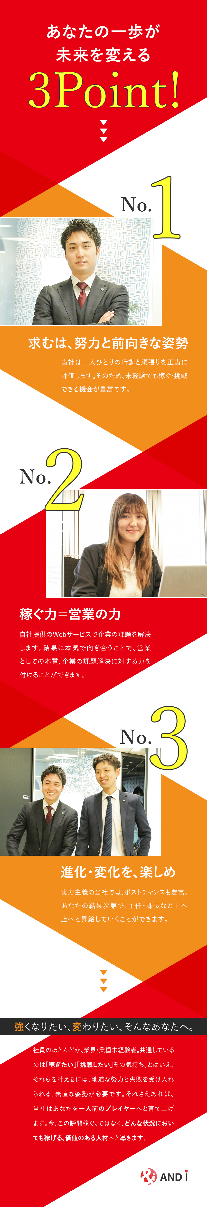 株式会社アンド・アイ Web商品の提案営業／未経験でも月給28万円／毎月昇給可