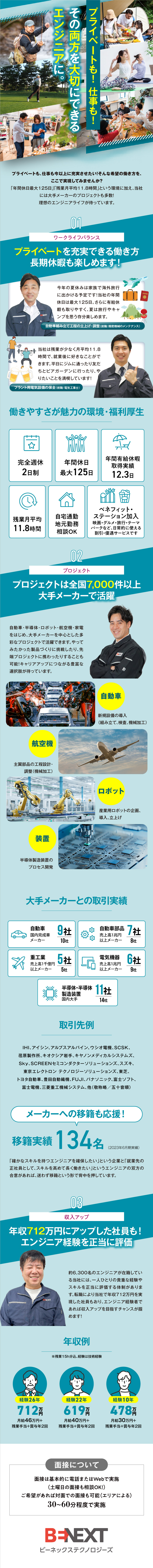 株式会社ビーネックステクノロジーズ 生産技術エンジニア／ものづくり経験者活躍中／月給30万円以上