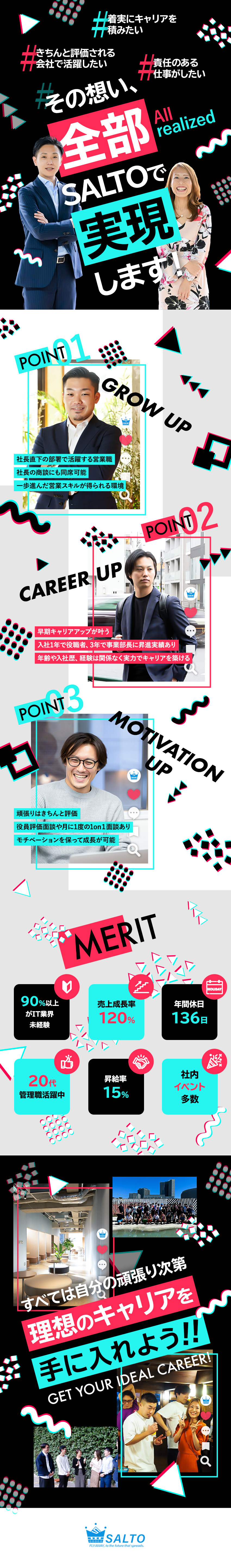 株式会社ＳＡＬＴＯ 営業（未経験歓迎／20代管理職活躍中／年休136日）