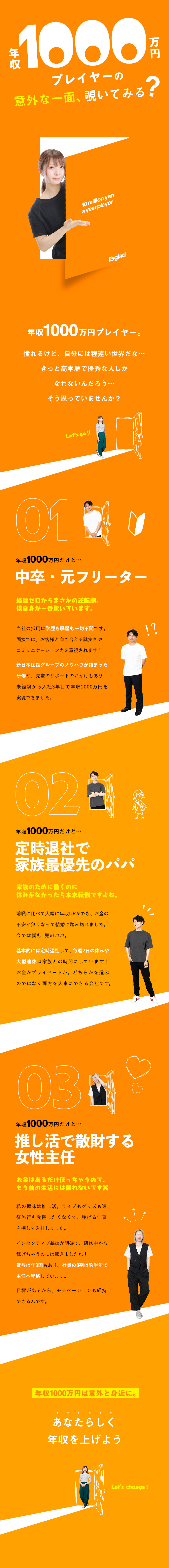 エスグラッド株式会社(新日本住設グループ) 提案営業／未経験OK／賞与年3回／アポ獲得不要／直行直帰可