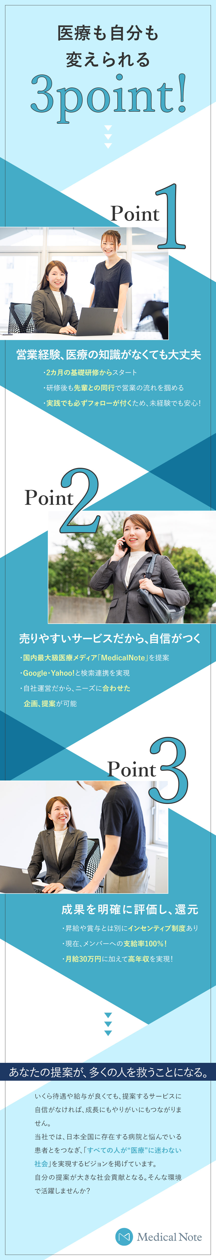 株式会社メディカルノート Webマーケ・DX化の営業／フルフレックス／月給30万円以上