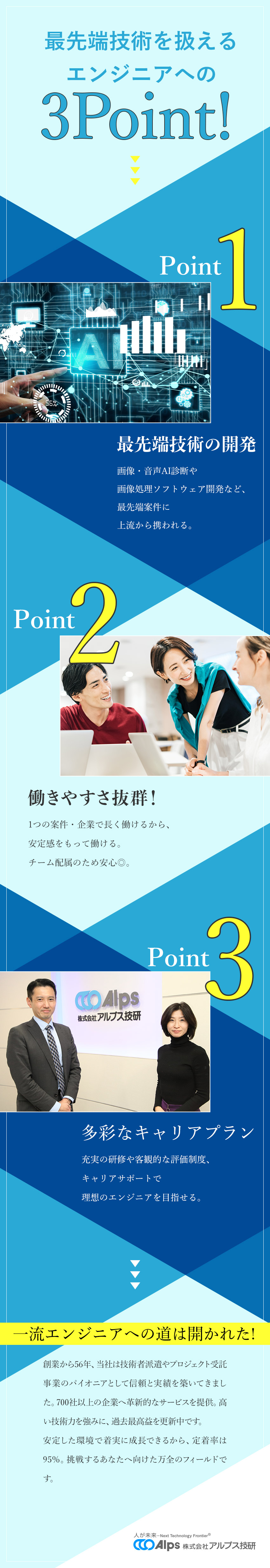 【最新技術】AI・クラウド・アプリ開発の上流工程／【前職給与考慮】実務経験者は月給33万円以上も可能／【環境◎】チーム配属／在宅可／平均残業月17.7h／株式会社アルプス技研【プライム市場】