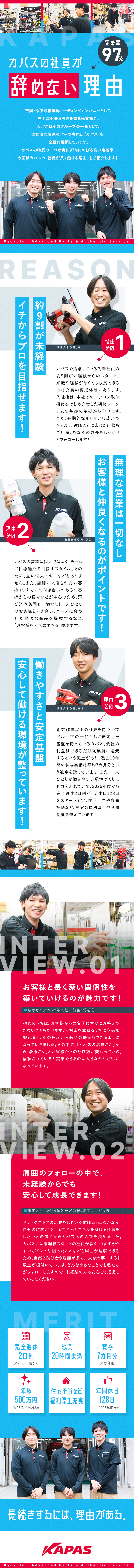 【大手の安心感】極東商会グループで安定性・将来性◎／【未経験入社9割】研修充実でゼロからプロへ成長◎／◆定着率97％◆賞与7カ月分◆土日祝休み◆手当豊富／株式会社カパス(極東商会グループ)