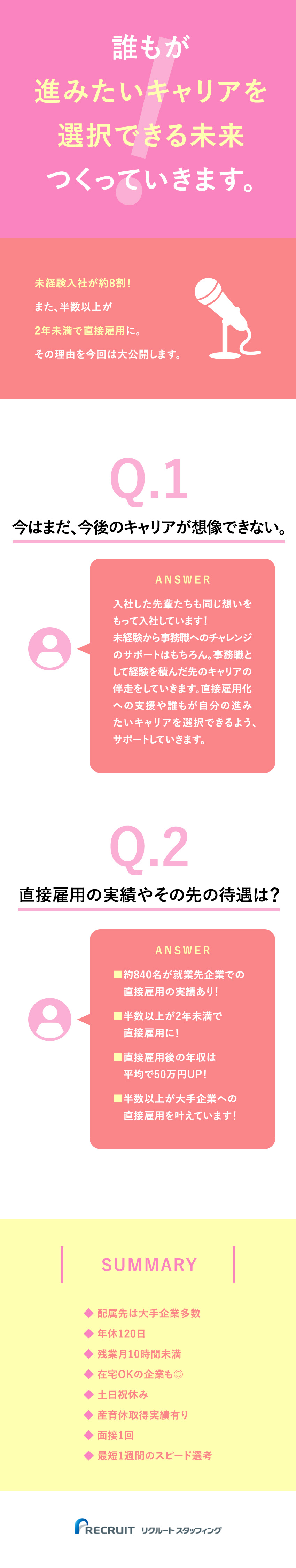 【リクルートグループ】安定した環境で着実に成長◎／【８割未経験入社】カンタンな作業からお任せ◎／【働きやすさ】土日祝休み・年休125日・在宅勤務も／株式会社リクルートスタッフィング(リクルートグループ)