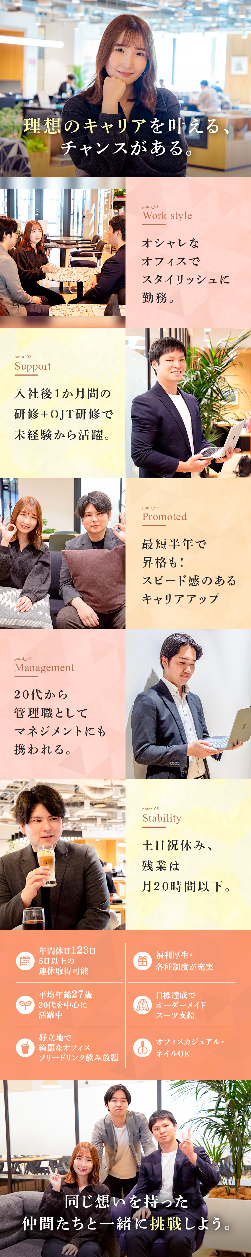 【昇給・昇格】1年目から月収35万以上が目指せる！／【採用支援】400の媒体とトレンドな採用で課題解決／【各種制度】独立支援・社宅補助・退職金…など充実◎／株式会社マルニコーポレーション