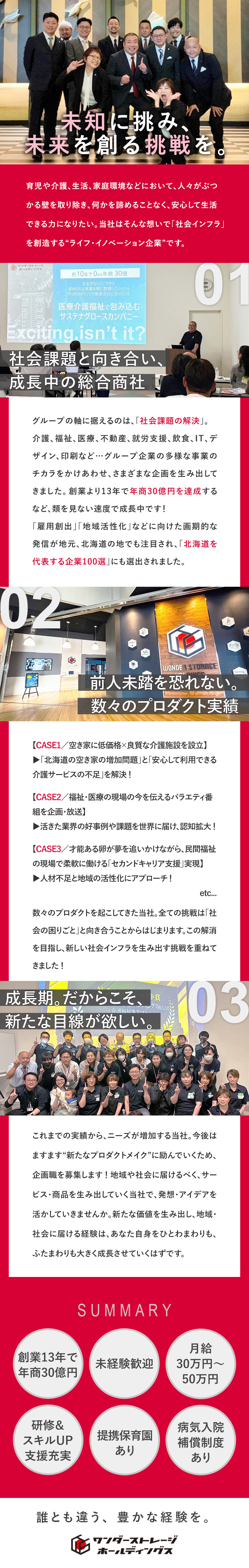 【年商30億円】地域の課題に貢献する事業展開で成長／【成長度】0→1で新プロダクトを企画・実行する仕事／【好環境】月給30万円～／土日祝休／成長サポート有／ワンダーストレージ株式会社