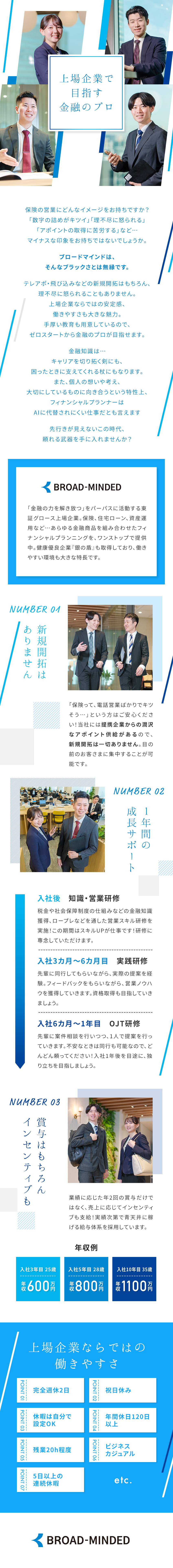 『健康優良企業』に認定！働きやすさが自慢の上場企業／テレアポ・飛び込みなし！アポイントの供給あり／1年間の教育・サポートで、未経験から金融のプロへ！／ブロードマインド株式会社【グロース市場】