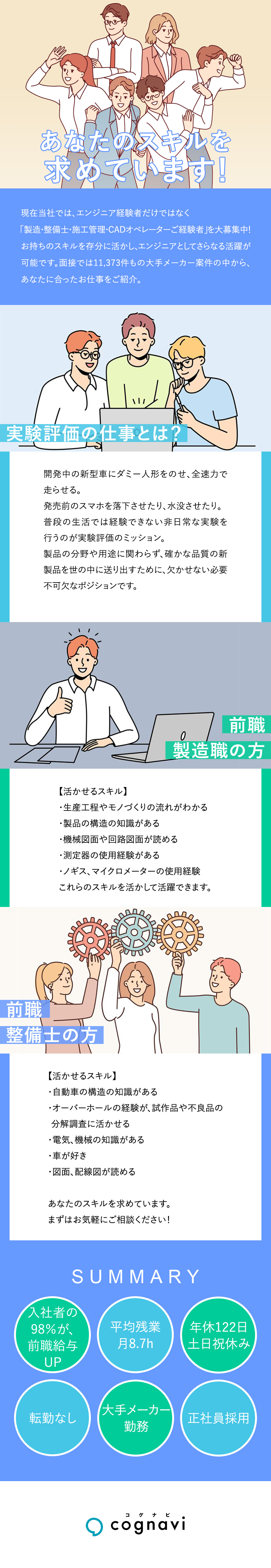 入社した方の98%が前職給与UPを実現！／製造・整備士・施工管理の経験が活かせる案件が多数／入社後も転勤なし・通勤圏内の大手メーカーのみご紹介／株式会社フォーラムエンジニアリング／コグナビ【プライム市場】