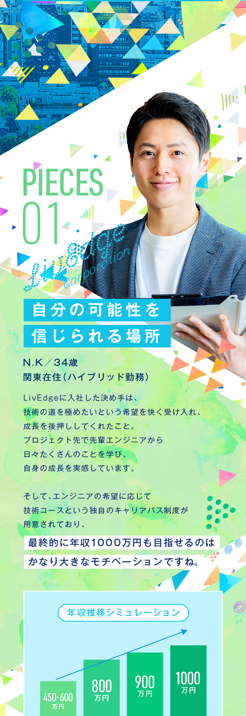 前職給与保証／最大月給85万円も可能／管理職だけでなく技術職を極めるキャリアパスあり／LivEdge株式会社