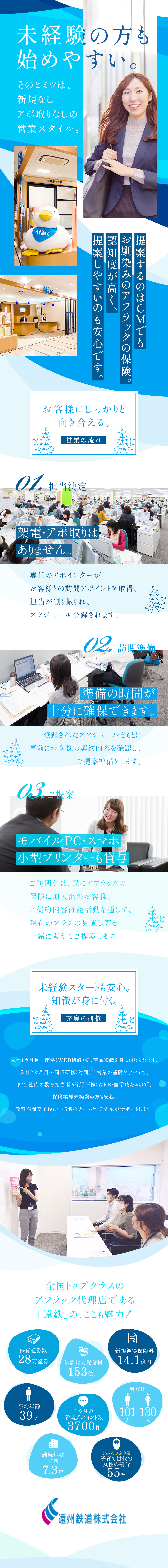 【既存顧客メイン】テレアポ・飛び込み・知人勧誘なし／【オンオフ切り替え◎】直行直帰OK／リモートOK／【中途入社の方多数】40代50代も現在活躍中！／遠州鉄道株式会社(遠鉄グループ)