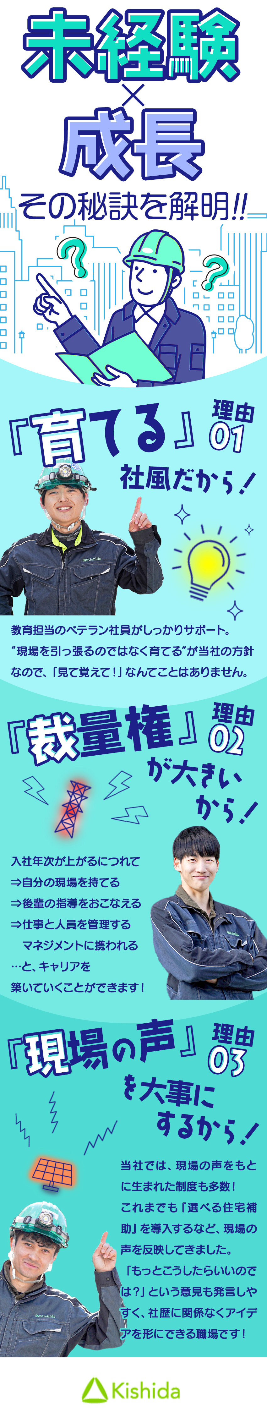 【未経験歓迎】電気工事士の資格取得支援制度あり／【成長企業】電気インフラ事業で昨対比150％UP／【選べる住宅補助】借り上げ社宅制度 or 住宅手当／株式会社Ｋｉｓｈｉｄａ