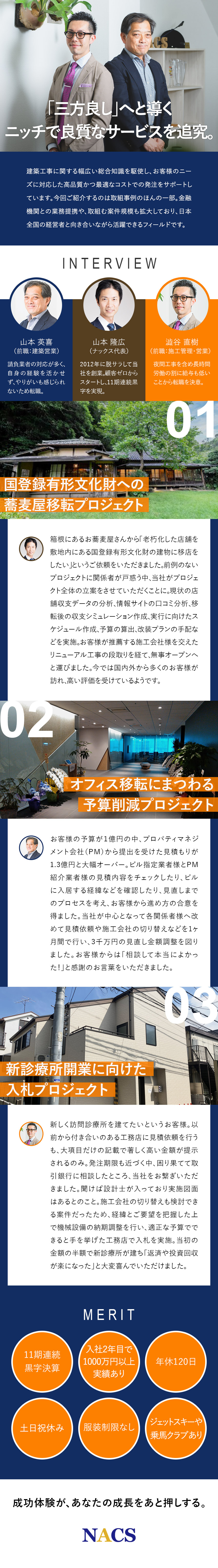 【やりがい】お客様に寄り添う提案で課題を解決／【業績好調】11期連続黒字／ニッチな職種で高利益／【待遇】明確な評価制度で収入UP／土日祝休み／株式会社ナックス