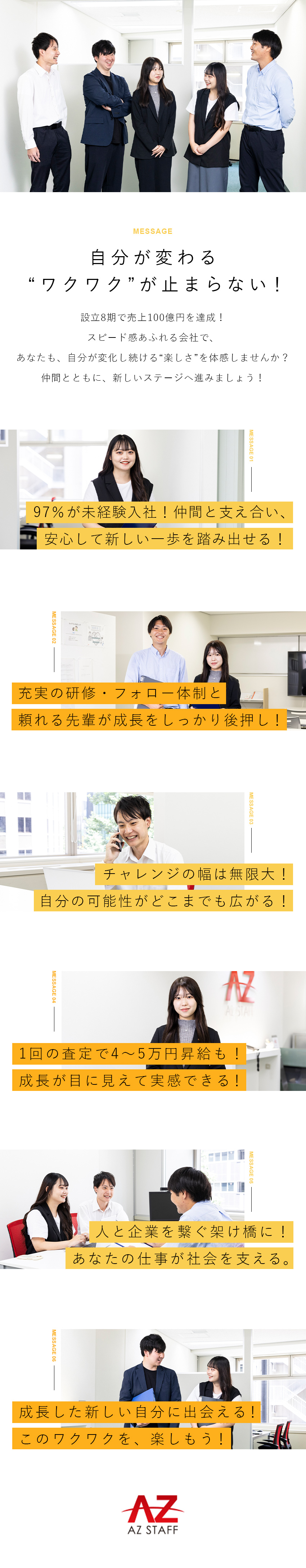 ★学歴・職歴不問／基礎から学べる研修＆サポート万全／★週休2日or3日を選択／賞与年2回／福利厚生充実／★20～30代活躍中／昇給1回で4～5万円UPも◎／株式会社アズスタッフ