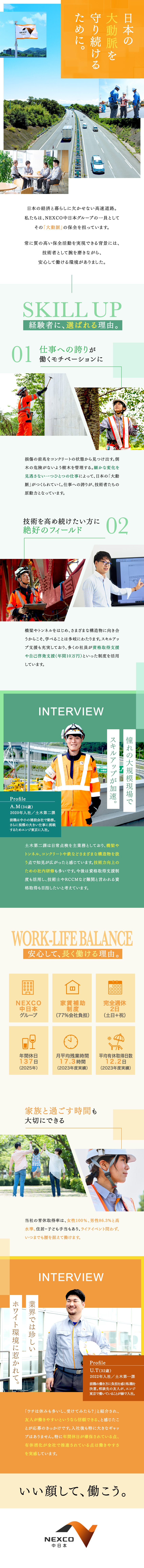 ★抜群の安定性！NEXCO中日本グループ／★高速道路の保全管理／残業月17.3時間／土日祝休／★男性育休取得率86.3%／家賃自己負担23％のみ／中日本ハイウェイ・エンジニアリング東京株式会社(NEXCO中日本グループ)