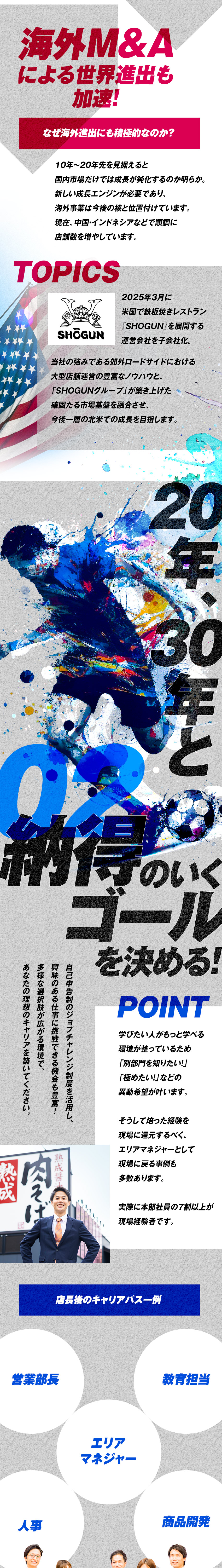 17期連続黒字経営／今期は新店90店以上を開店予定／即戦力募集！／スピーディ・豊富なキャリアパス／店長平均年収639万／公休月9日／転勤なしも選択可／株式会社物語コーポレーション(焼肉きんぐ・丸源ラーメン・寿司・しゃぶしゃぶ ゆず庵・お好み焼本舗など）【プライム市場】