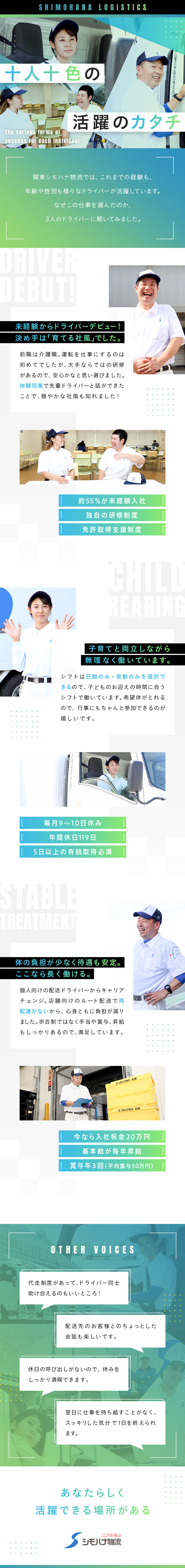 【関東エリア募集・転勤なし】創業90年食品物流大手／【未経験入社55％】安全第一の育成体制＆育てる風土／【待遇◎】賞与年3回／毎年昇給／月9～10日休み／関東シモハナ物流株式会社