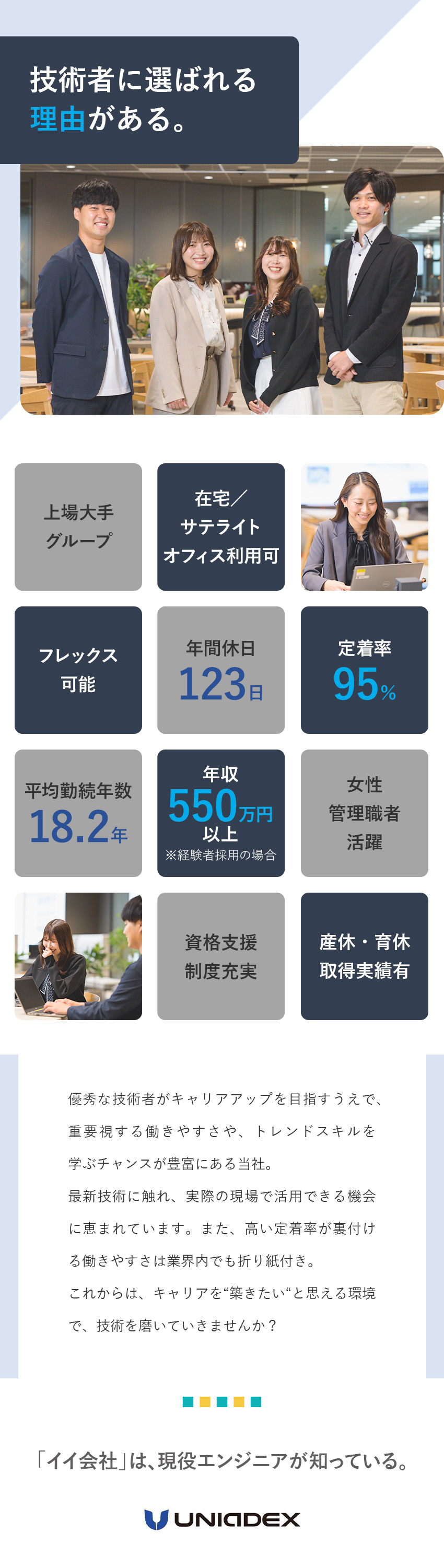 スキルアップ◎保守・運用のみの経験者も歓迎／働き方◎フレックス／出勤・リモートハイブリット勤務／安定◎上場大手グループ・BIPROGYの一員／ユニアデックス株式会社(BIPROGYグループ)