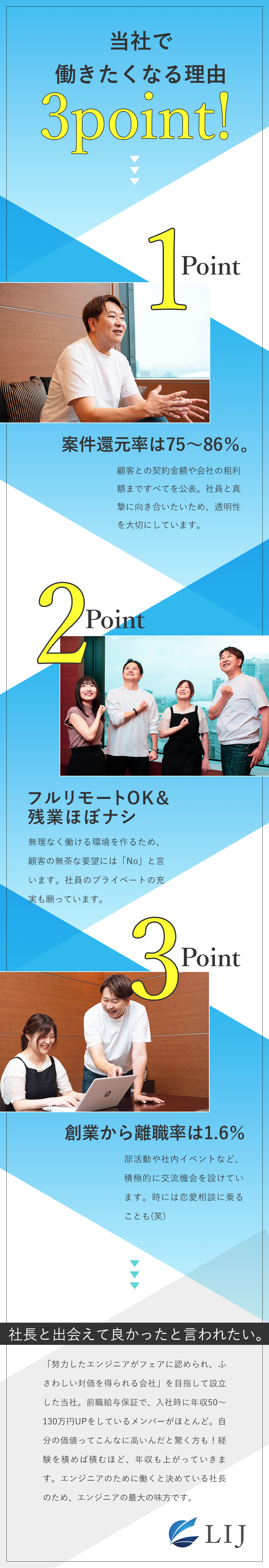 【高還元率】75％～86％！粗利額まで全て開示／【前職給与保証】年収50～130万円UPがほとんど／【フルリモート可】全国どこでも応募OK！出社不要／ＬＩＪ株式会社