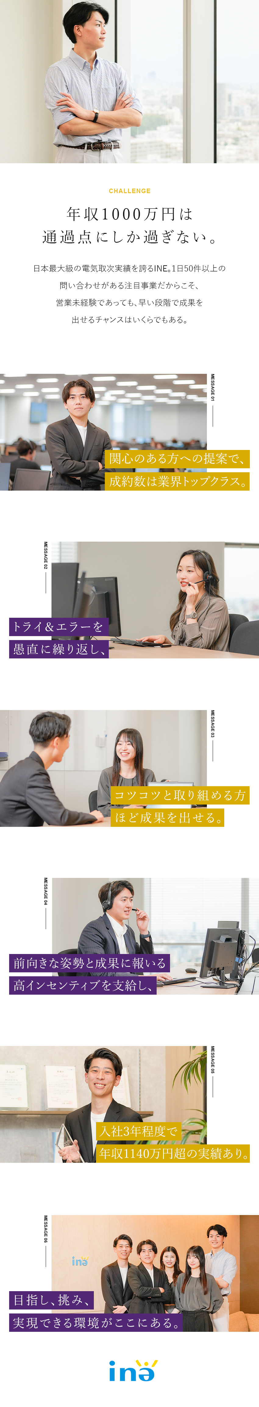 ■未経験入社者多数│丁寧な研修やマニュアルを整備／■年収1000万円を実現する高インセンティブ＆賞与／■面接1回│東証上場ポートグループの安定基盤／株式会社ＩＮＥ(ポートグループ)