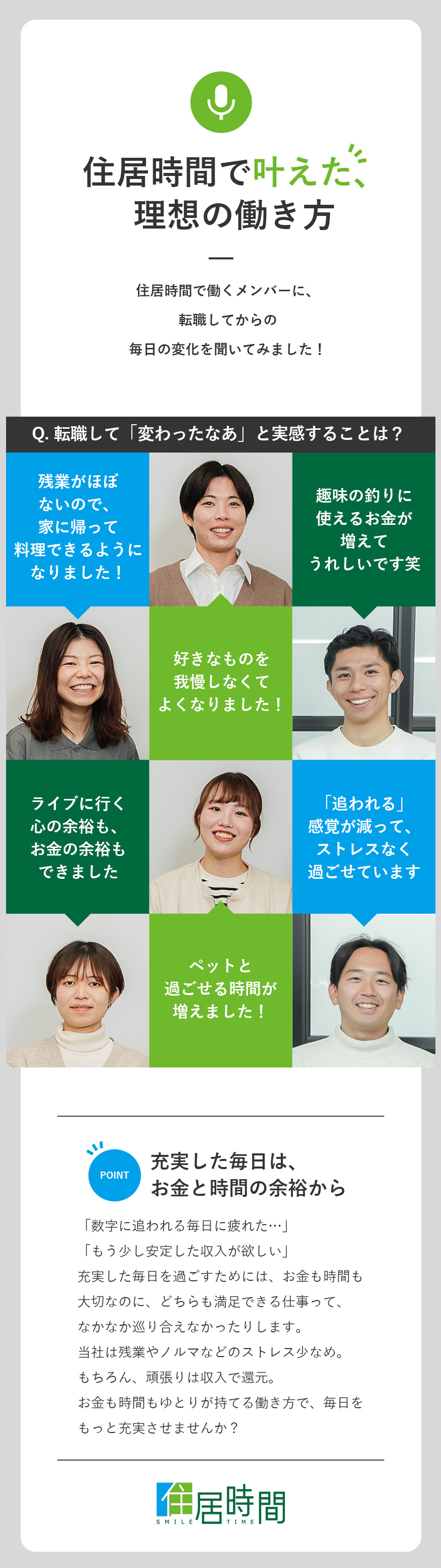 【うれしい収入】未経験から月収80万円の実績多数！／【ノルマなし】数字に追われる焦りや不安とも無縁／【働きやすさ】10:30出社＆残業月0.7時間／株式会社住居時間