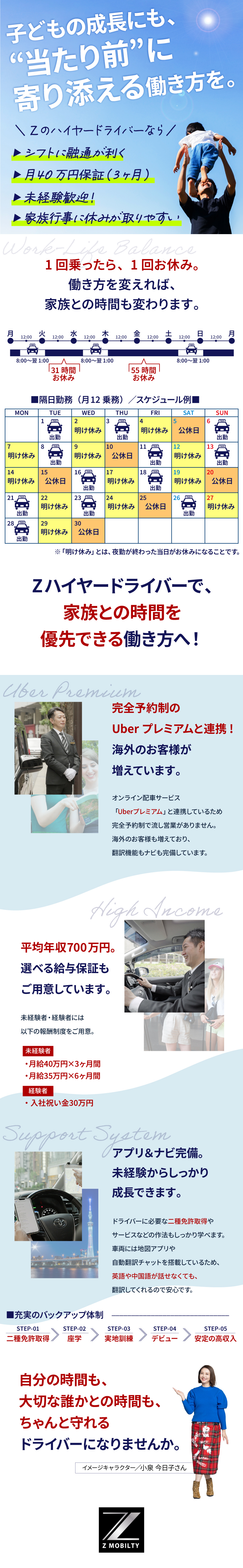 月給40万円×3ヶ月or月給35万円×6ヶ月保証！／インバウンド需要回復により売上・業績ともに好調／世界600以上の都市にユーザーがいるUberアプリ／株式会社Ｚ(ロイヤルリムジングループ)