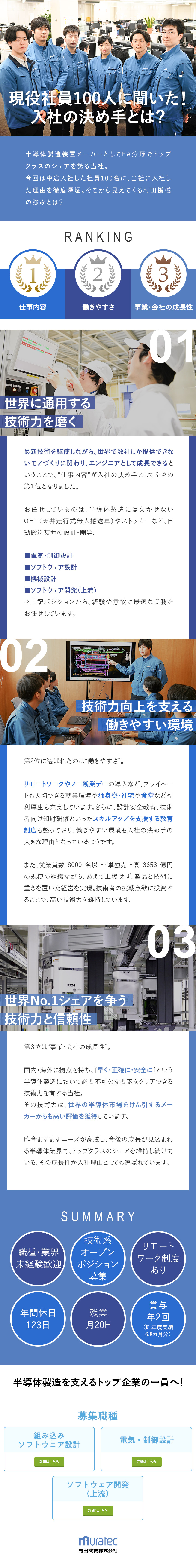 【トップシェア】世界の半導体製造を技術で支える会社／【未経験歓迎】半導体製造工程の自動化・効率化に挑戦／【やりがい】世界有数の半導体メーカーを技術で支える／村田機械株式会社