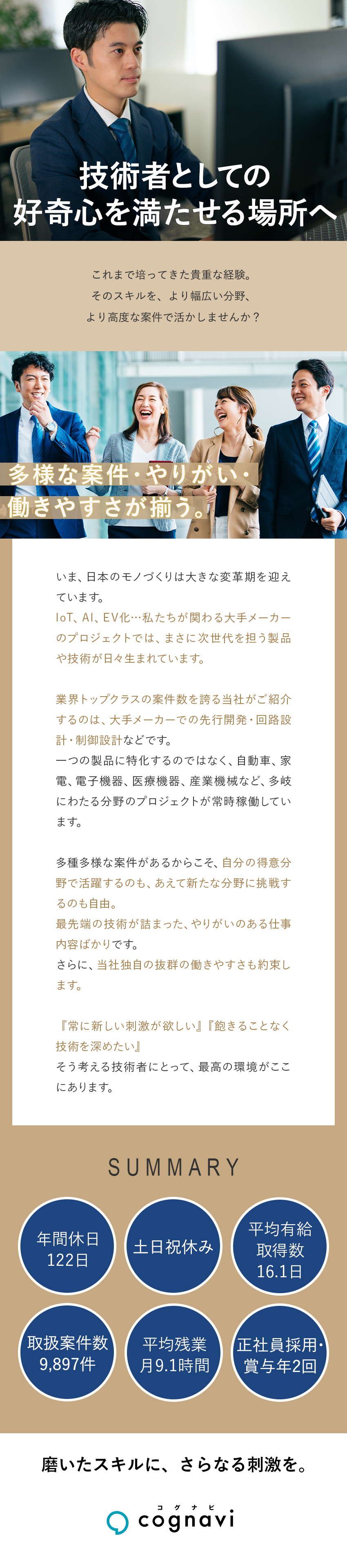 平均残業月9.1h・土日祝日休みなど働きやすい環境／入社した方の98%が前職給与UPを実現／入社後も転勤なし・通勤圏内の大手メーカーのみご紹介／株式会社フォーラムエンジニアリング／コグナビ【プライム市場】
