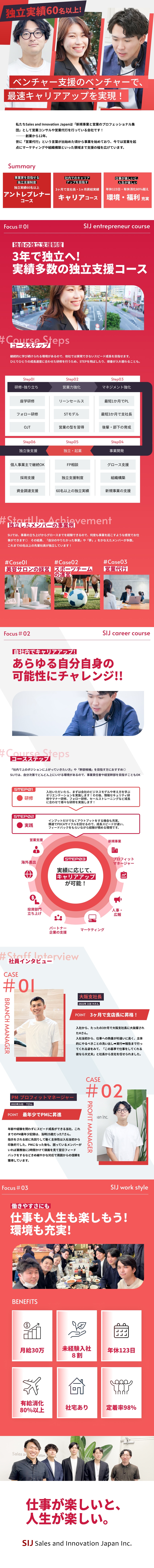 【未経験歓迎】学歴もスキルも関係なし！頑張りを評価／【キャリア】最短1か月で月10万以上UPの実績も！／【働く環境】年休123日★有給取得率80%以上／株式会社Sales and Innovation Japan（セールスアンドイノベーションジャパン）
