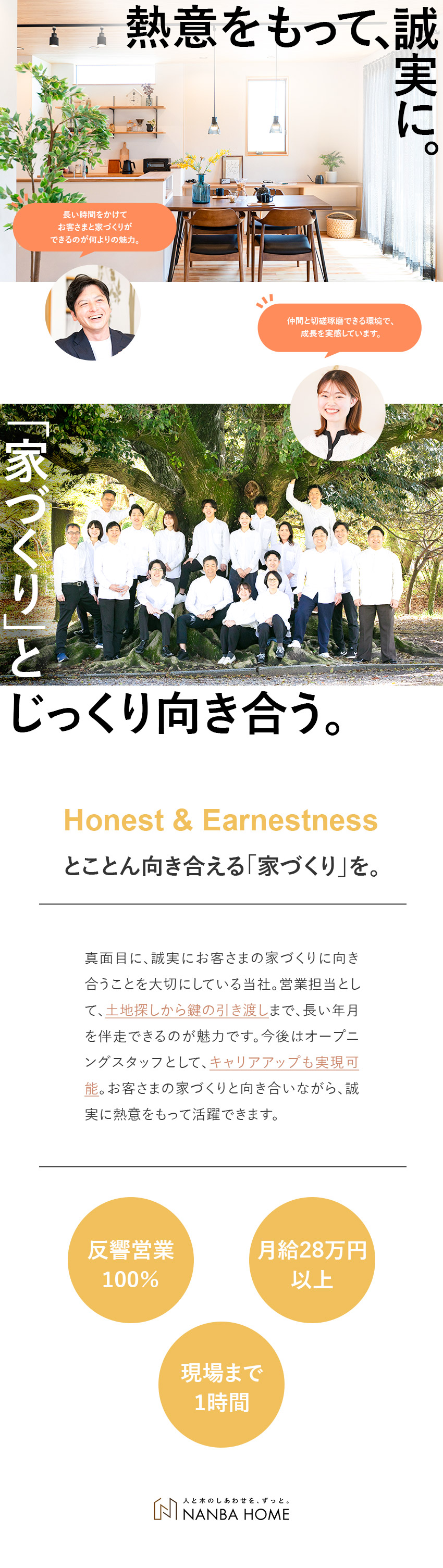 【安定性◎】尾張旭市に根差して創立80年の安定基盤／【成長中】オープニングスタッフ募集！キャリアUPも／【働き方◎】完全反響営業／月給28万円以上／転勤無／株式会社ナンバホーム