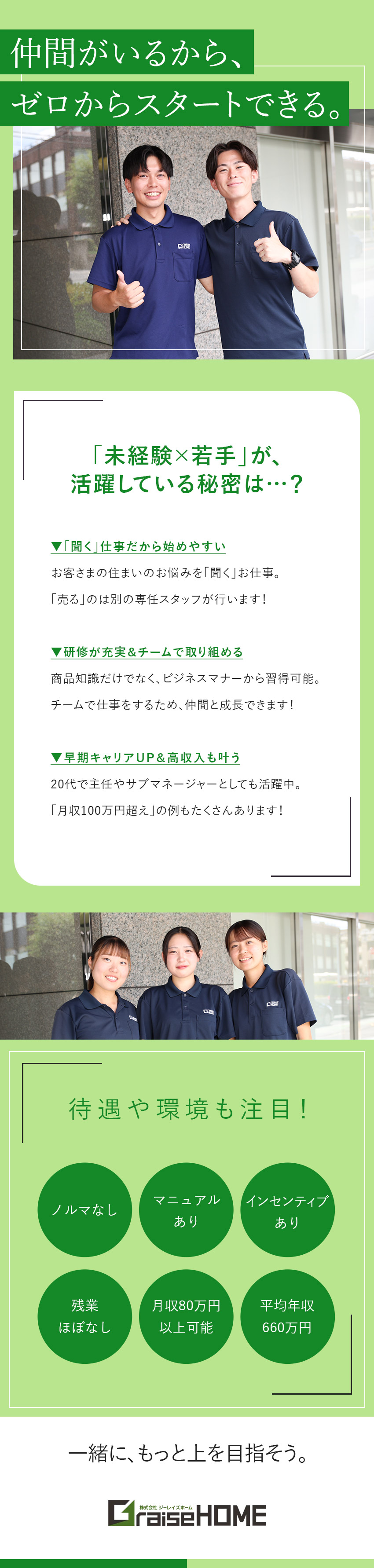 【未経験多数】20代・30代が活躍中／充実の研修／【待遇】1年目で月収60万円の例あり／早期昇格も／【環境】10時半出社／残業月0.7h／12連休あり／株式会社Ｇｒａｉｓｅ　ＨＯＭＥ