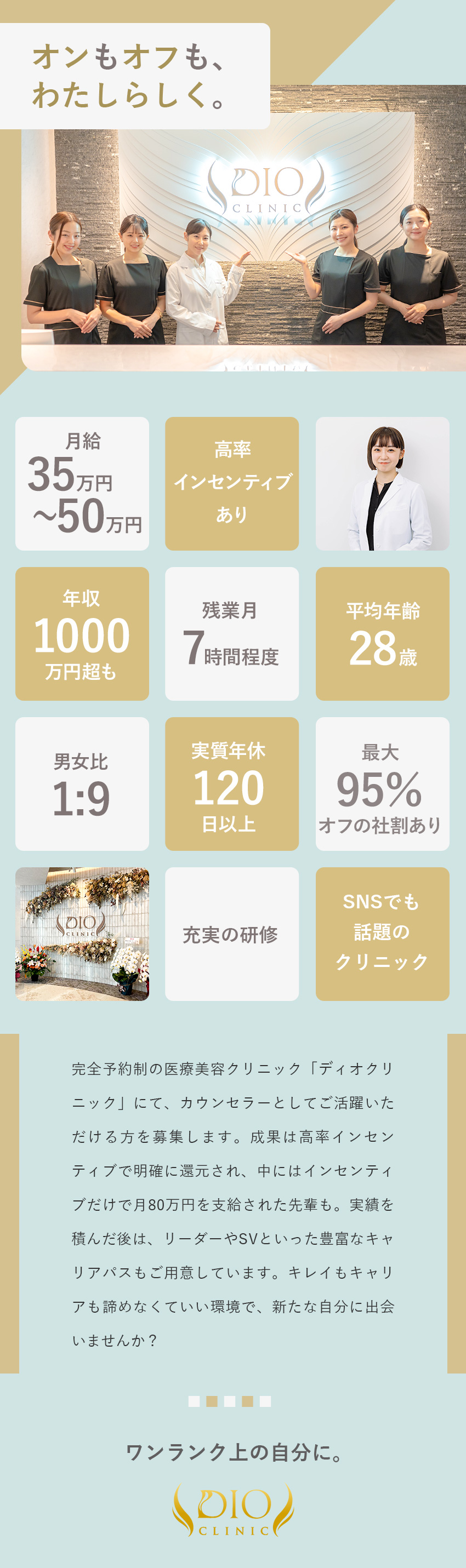成長と収入を最大化◆スキル研修＋高率インセンティブ／可能性が広がる◆「キャリア」も「美」もアップデート／月給35万円～＋インセン／残業月7h程度／株式会社フィットメディカル
