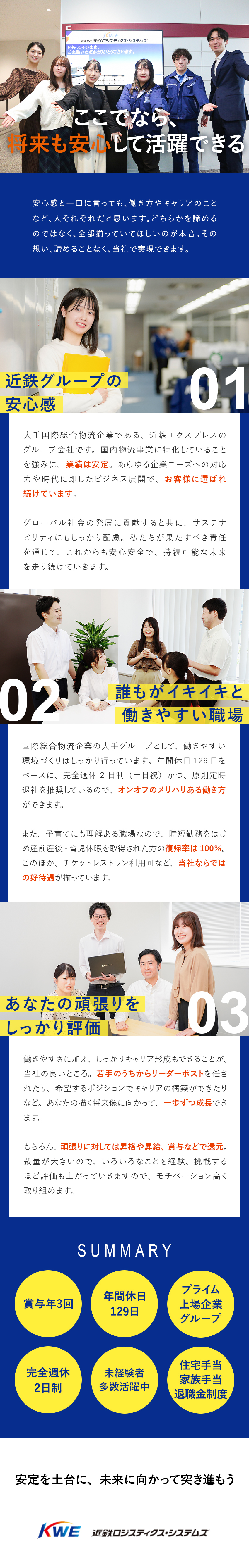未経験歓迎★丁寧な研修を通じて早期からの活躍が可能／働きやすい好環境★年休129日／福利厚生も充実／安定基盤★大手グループの一員としてインフラを支える／株式会社近鉄ロジスティクス・システムズ(近鉄エクスプレスグループ)