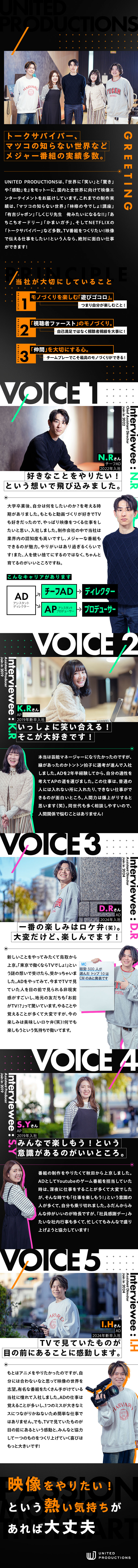 ★バラエティやドラマなどの映像制作にチャレンジ／★10名以上の積極採用！同期の仲間もたくさん♪／★未経験歓迎！月給26万5000円以上／株式会社ＵＮＩＴＥＤ　ＰＲＯＤＵＣＴＩＯＮＳ(株式会社KeyHolder)