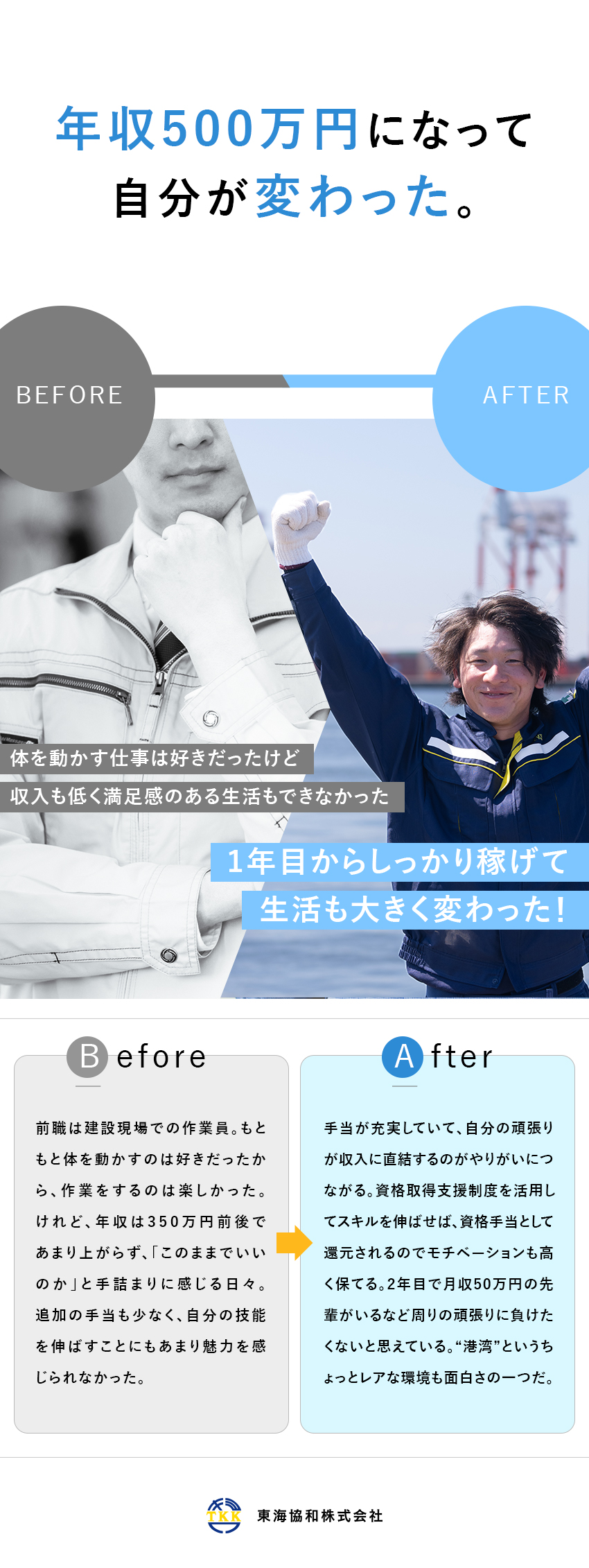 【未経験歓迎】学歴・志望動機も不問／面接1回／【収入UPを実現】1年目から年収500万円実績多数／【手当充実】資格手当・家族手当・退職金制度あり／東海協和株式会社