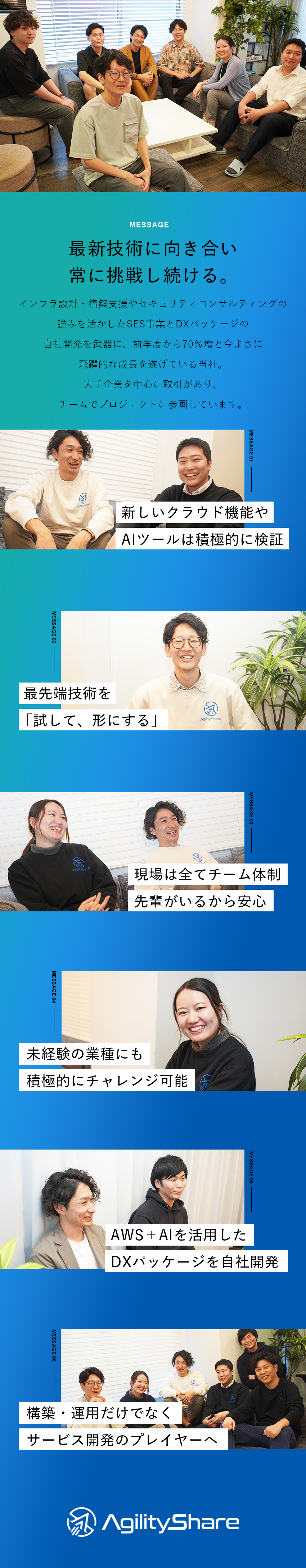 【チームで参画】微経験でも安心して挑戦！経験値UP／【やりがい◎】自社開発や採用・経営にも携われる／【環境】残業月10h未満／年休140日／教育体制◎／株式会社Ａｇｉｌｉｔｙ　Ｓｈａｒｅ