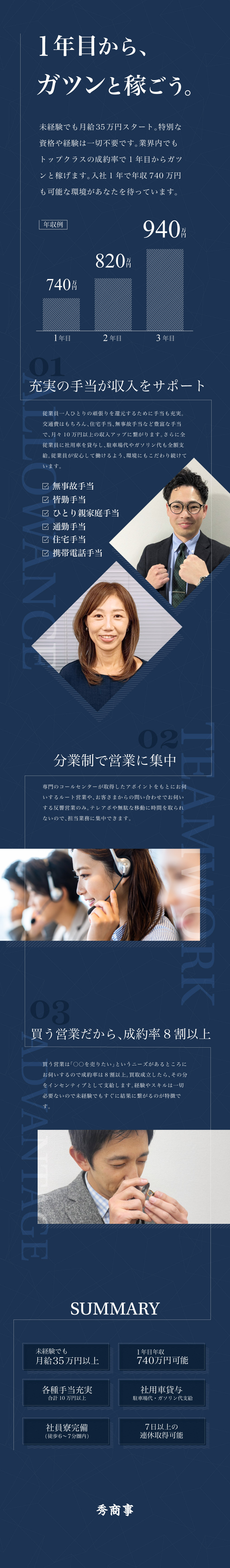 11月下旬オープン【新支店】名古屋・大宮、同時募集／入社後すぐに高収入が可能＆福利厚生も充実／未経験でも月給35万円！さらにインセンティブ＋手当／株式会社秀商事