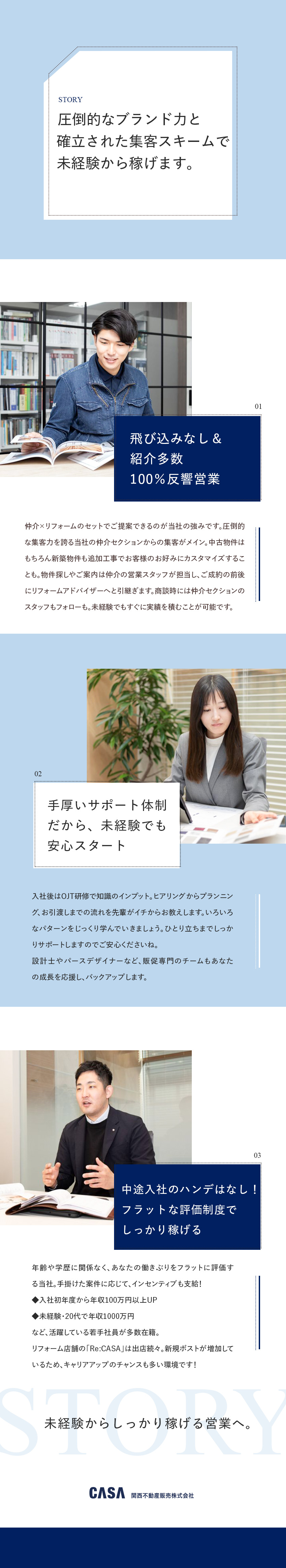 【安定◎】創業以来、増収・増益！新店舗続々OPEN／【成長◎】未経験からしっかり稼げる／新規ポスト多数／【待遇◎】月給25万円～スタート／インセンティブ有／関西不動産販売株式会社