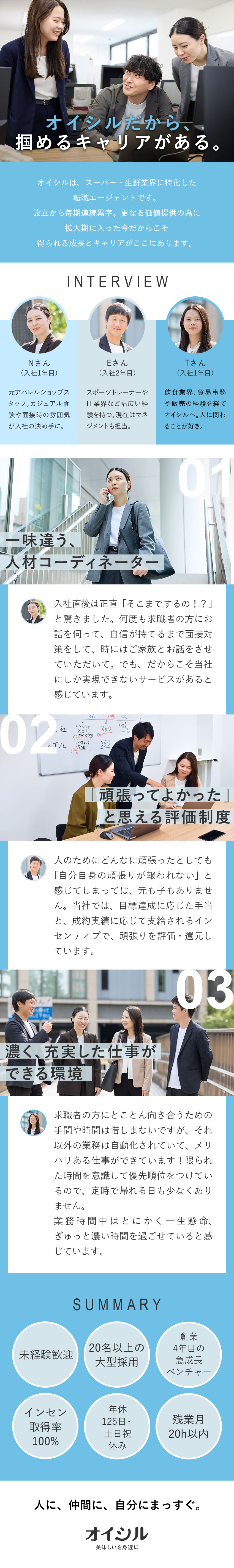 【安定経営】創業から毎期連続黒字！新規事業も続々！／【インセン】取得率100％　初年度年収600万円可／【働きやすさ】年休125日以上／月残業20h未満／株式会社オイシル
