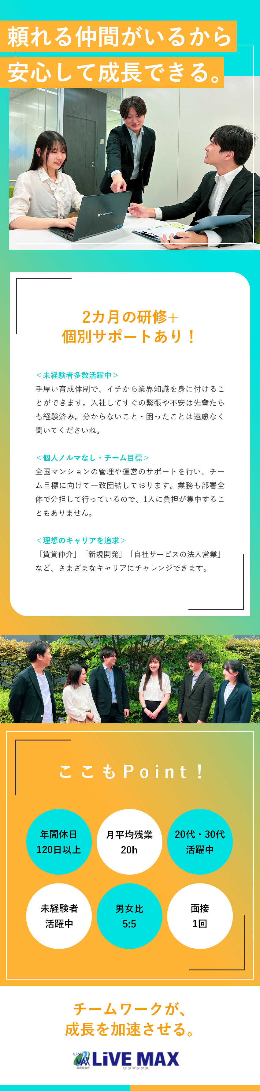 未経験歓迎◎2カ月の研修＋手厚い個別サポート／安定性抜群◎業績好調＋グループ売上高819億円／キャリアパス◎不動産関連のさまざまな職種へ／株式会社リブ・マックス(リブマックスグループ)