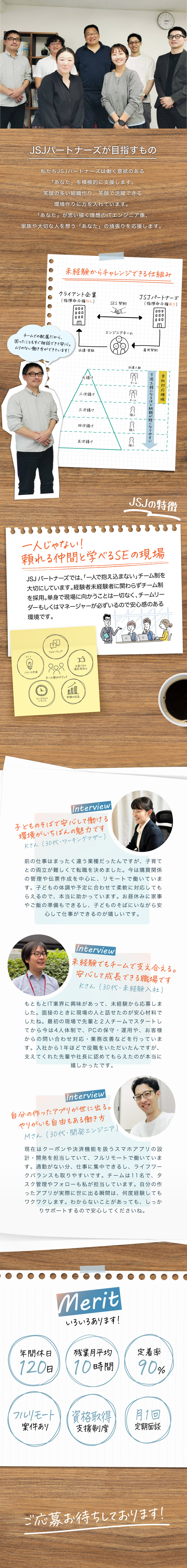 「プログラミングってなに？」というレベルでも歓迎！／開発SE急募！弊社ベテラン社員が統率する優良案件！／未経験でも年収300万円保証！上位案件のみの安定感／株式会社ＪＳＪパートナーズ