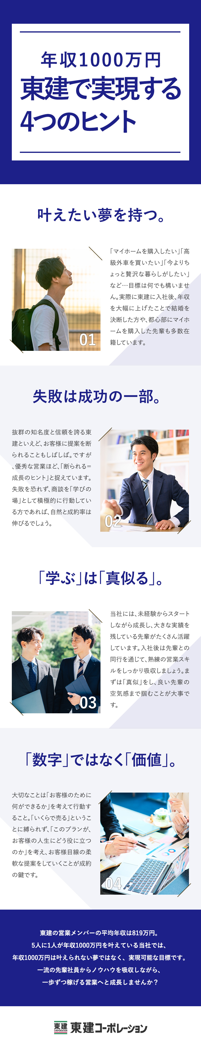 【稼げる環境◎】平均年収819万円／固定給+成果給／【プライベート◎】年休121日／残業月15時間以下／【未経験◎】研修＆支援体制が充実／手厚い福利厚生／東建コーポレーション株式会社【プライム市場】