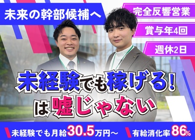 株式会社ＢｒａＴＴｏ 反響営業／成長率156%／ノルマ無／定着率95％／完休2日