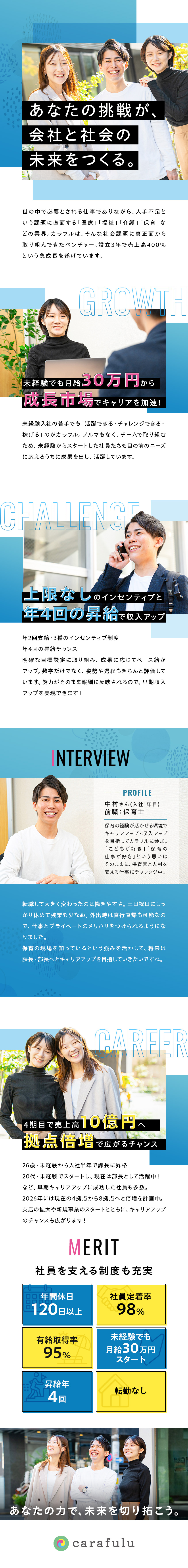 【評価制度◎】昇給チャンス年4回＆3種類のインセン／【20代も活躍中◎】未経験でも月給30万円スタート／【オフも充実◎】年休120日以上／有給取得率95％／株式会社カラフル
