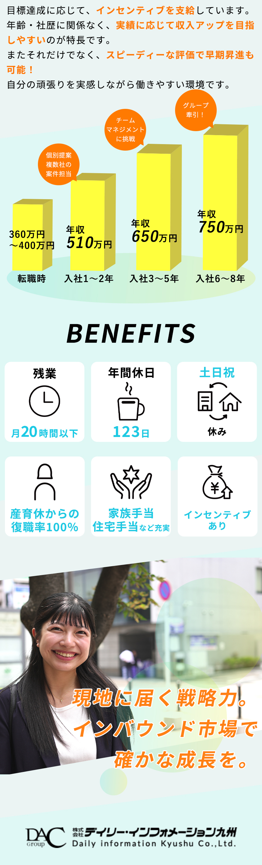 【広告企画営業】日本各地のインバウンド戦略に貢献！／【未経験歓迎】好奇心や独創性を活かした広告に挑戦！／【収入UP】インセンティブ＆年2回の賞与で還元！／株式会社デイリー・インフォメーション九州(DACグループ)